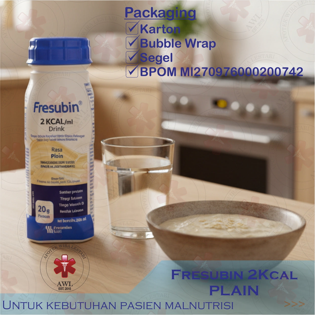 FRESUBIN 2KCAL PLAIN (isi 4 Botol)
