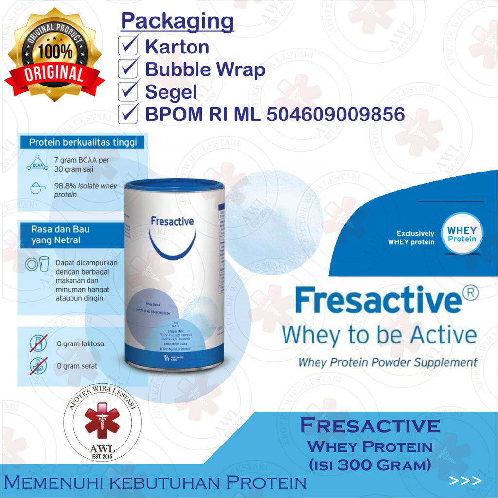 FRESACTIVE WHEY PROTEIN BUBUK (isi 300 Gram)